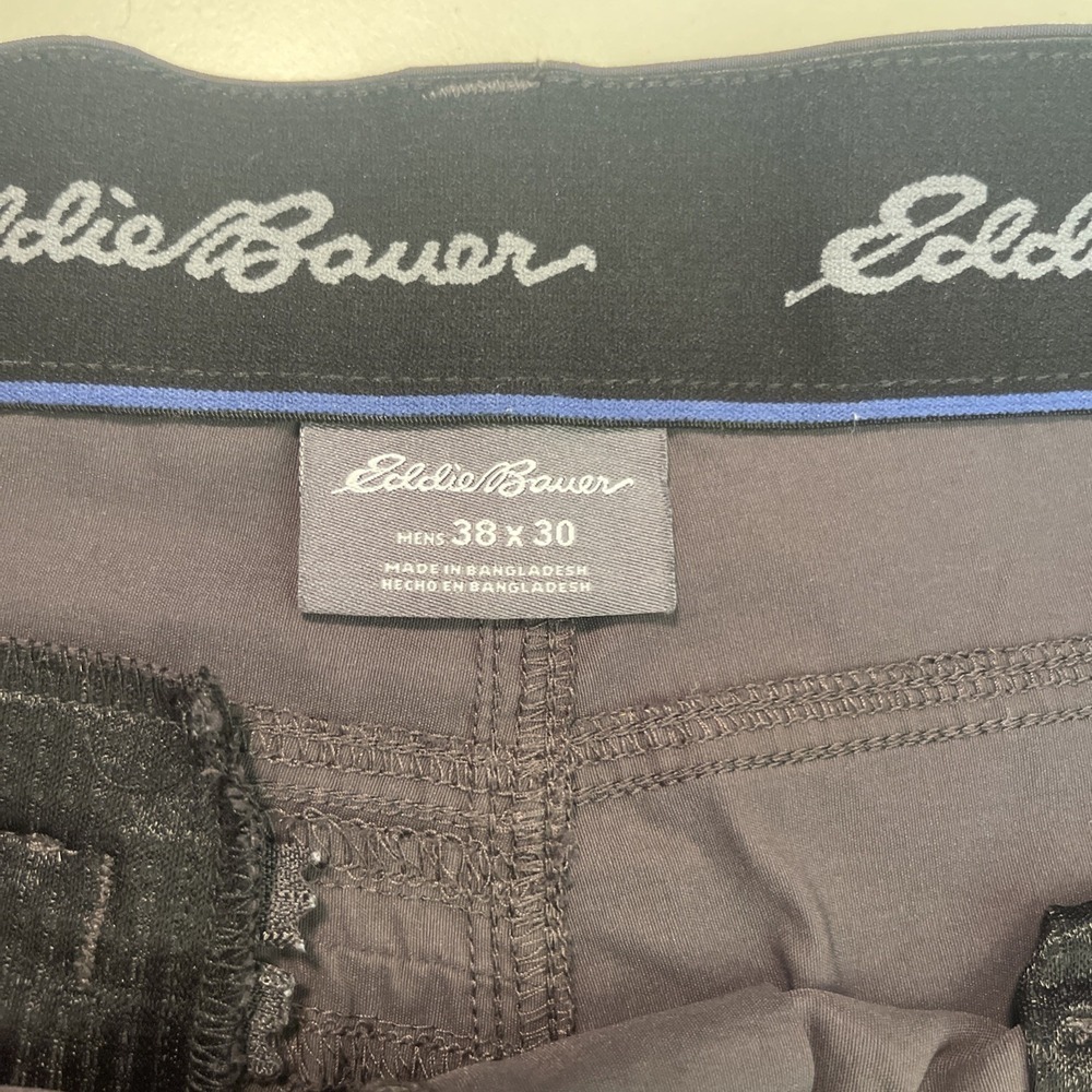 Eddie Bauer Adventure Trek Pants Men's 38x30 Smoke Grey Hiking Outdoor #4536